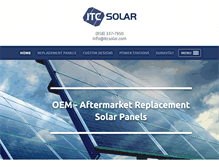 Tablet Screenshot of itcsolar.com